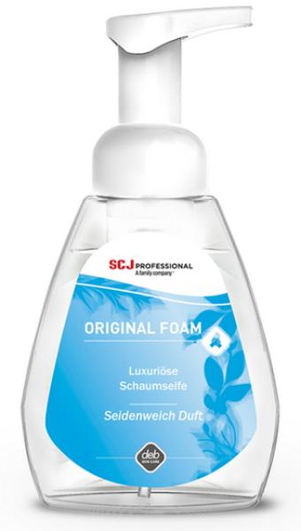 ORIGINAL FOAM  von Stoko ist eine biologisch abbaubare Schaumseife mit zusätzlichen Feuchtigkeitsspendern und leichtem, seidenweichem Duft. Reinigt die Hände und wäscht über  99 % Schmutz und Keime ab.